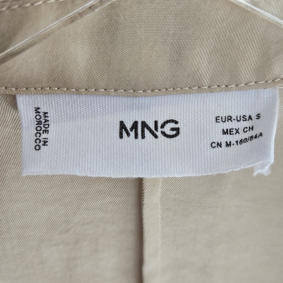 Mango 100% Lyocell Blazer Khaki Tan Women's US Small - Picture 10 of 15